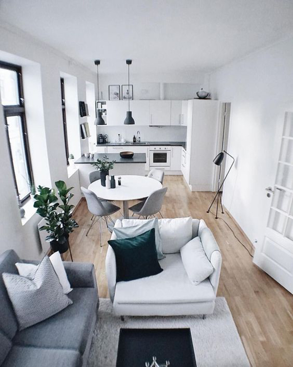 Un apartamento pequeño con monoambiente y cómo decorarlo y amueblarlo