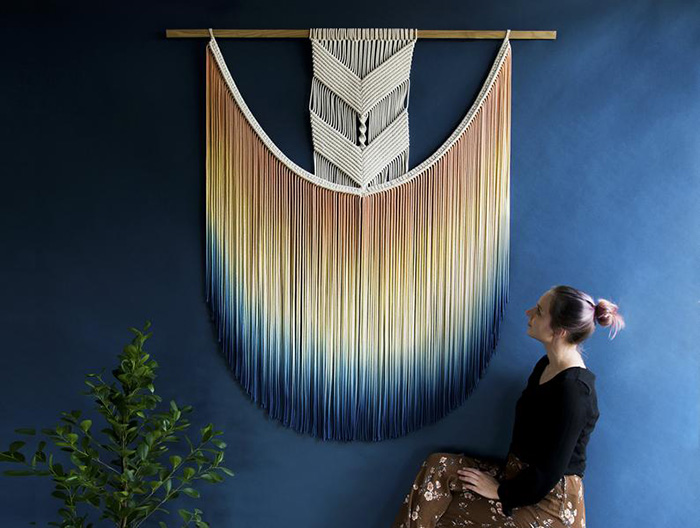 Arte textil. Los impresionantes tapices colgantes de Rianne Aarts