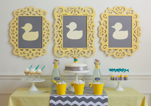 Ideas for decorating a baby shower for boys.