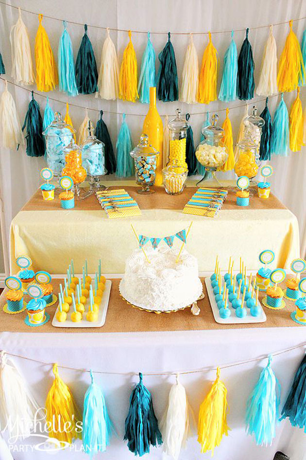 Ideas for decorating a baby shower for boys.