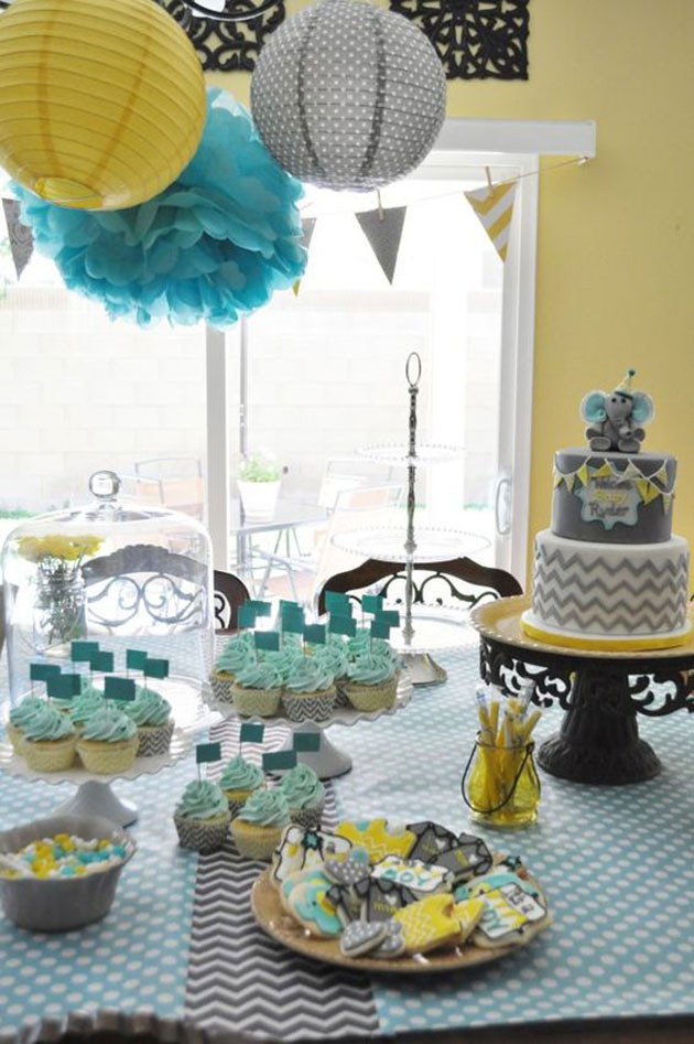 Ideas for decorating a baby shower for boys.