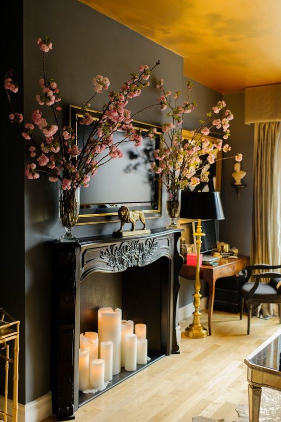 Marco de chimenea para decorar la pared