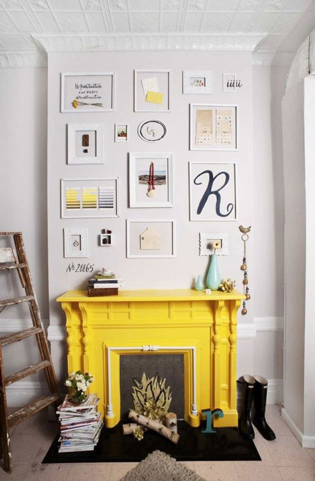 Marco de chimenea para decorar la pared