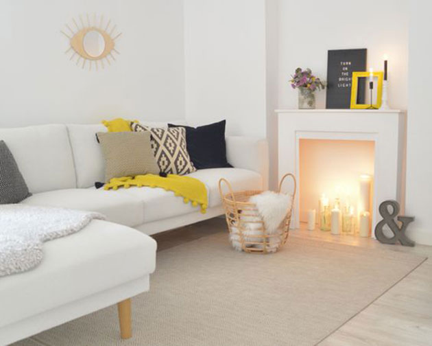 Marco de chimenea para decorar la pared