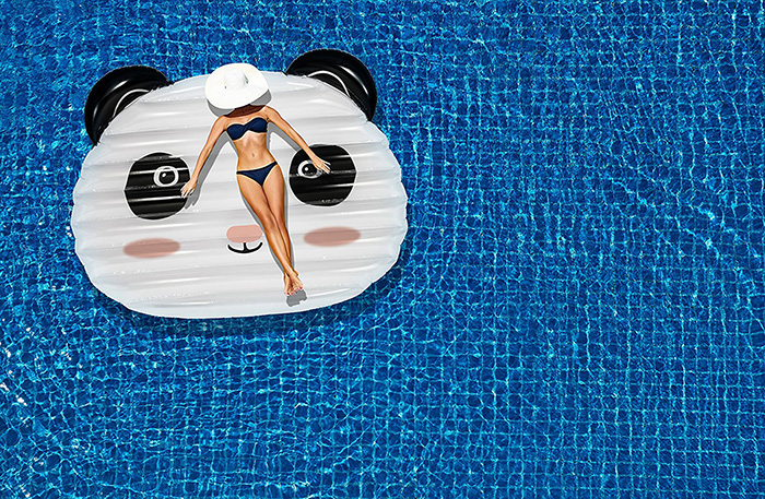 Colchoneta de playa o piscina Oso Panda