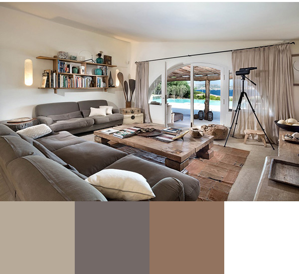 Combinación de colores para pintar un salón moderno