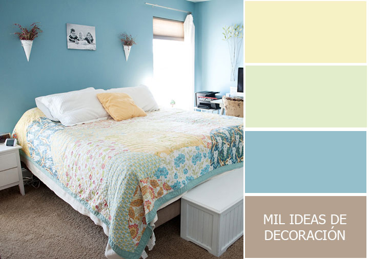 Paleta para combinar colores en el dormitorio