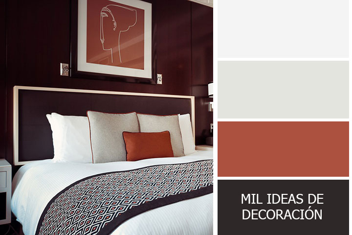 Paleta para combinar colores en el dormitorio