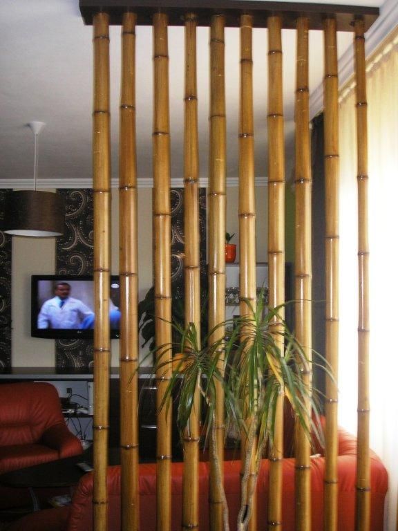 Ramas de bambú para separar ambientes