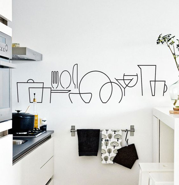 Ideas para decorar la pared de la cocina