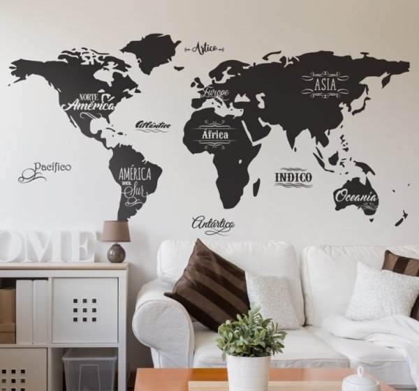 Decorar una pared grande con vinilos