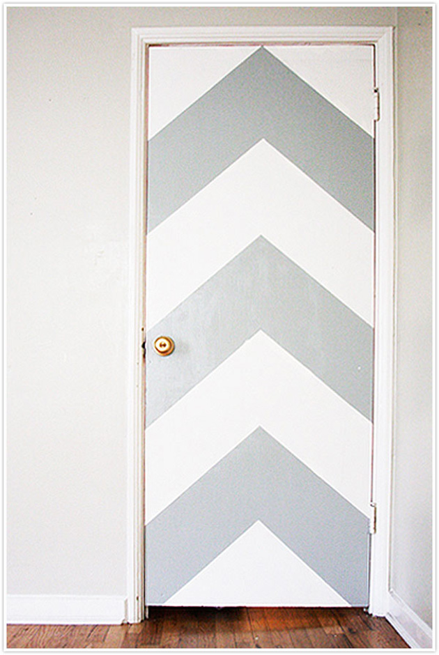 Decoración de puertas de interior con pintura