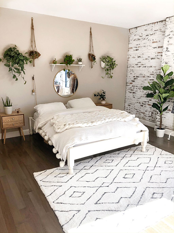 Un dormitorio bohochic / bohemio moderno