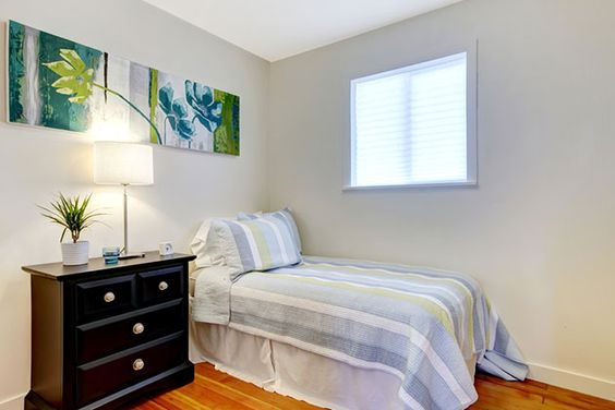 Decoracion de dormitorio, cuarto, habitacion pequeño y moderno