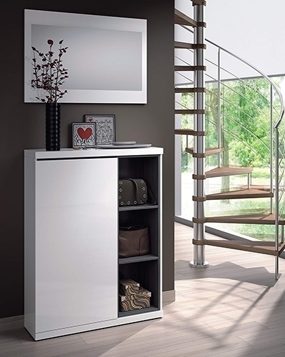 Un mueble recibidor perfecto para entradas pequeñas, moderno y barato.