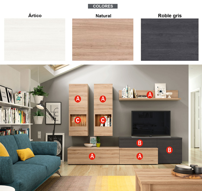 Personalizar mueble tv salón de diseño moderno