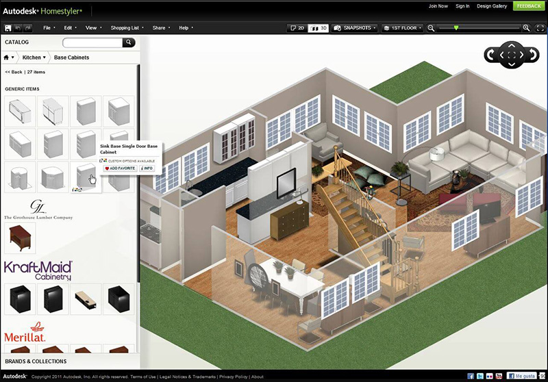Programa de diseño de interiores HomeStyler 3D