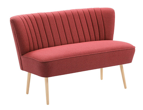 sofa retro rojo